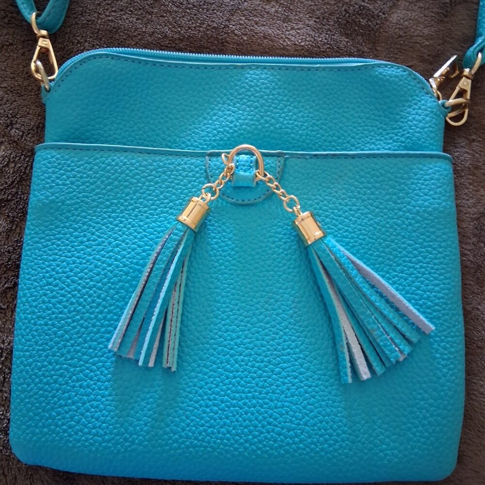Turquoise shoulder bag